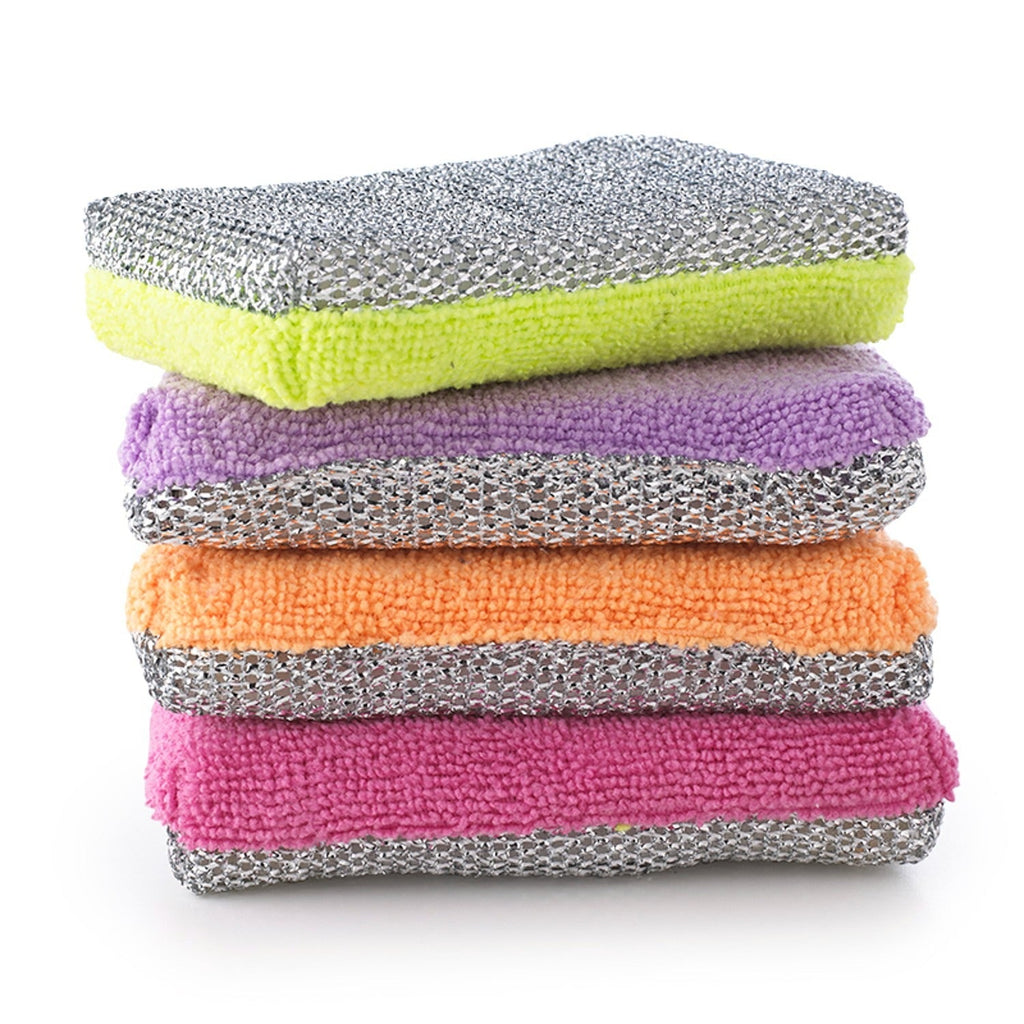 4 Lakeland Microfibre Dual Kitchen Sponges