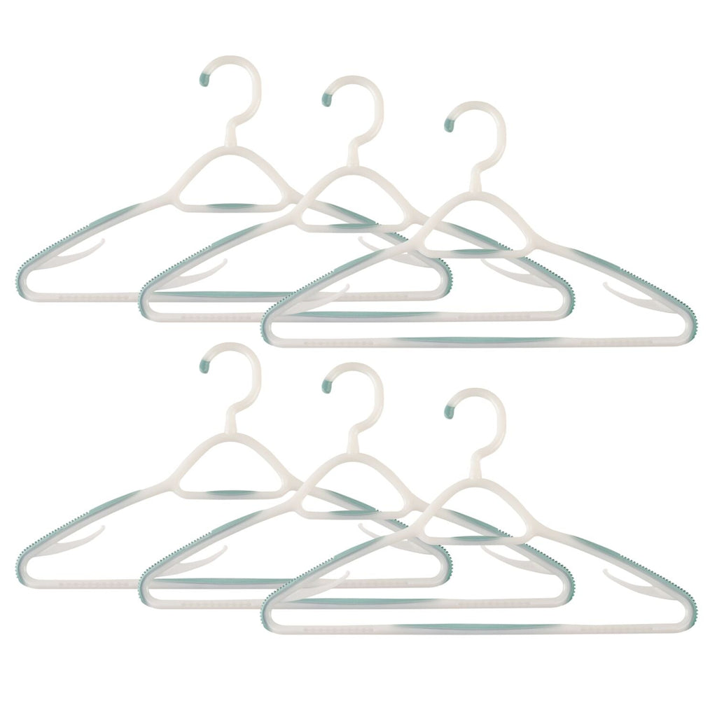 6 Soft Grip Non Slip Clothes Hangers