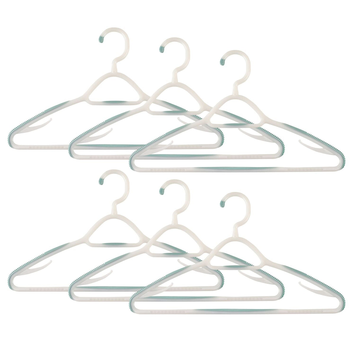 6 Soft Grip Non Slip Clothes Hangers