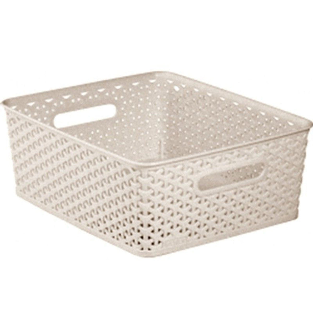 Small Faux Rattan Storage Basket