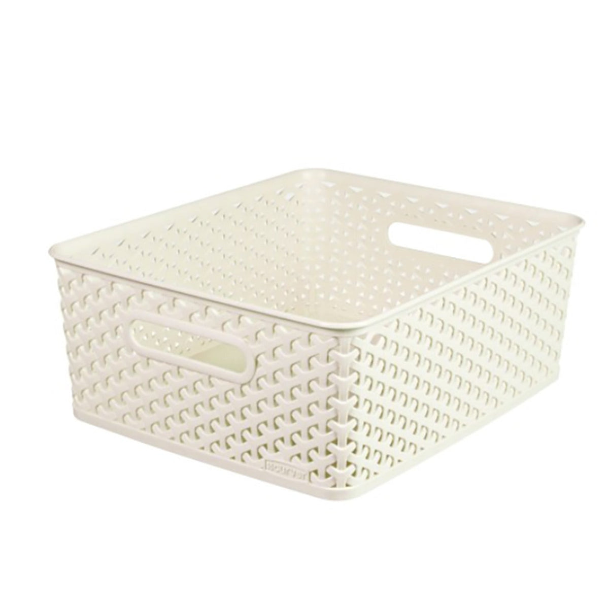 Medium Faux Rattan Storage Basket