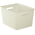 Large Faux Rattan Storage Basket