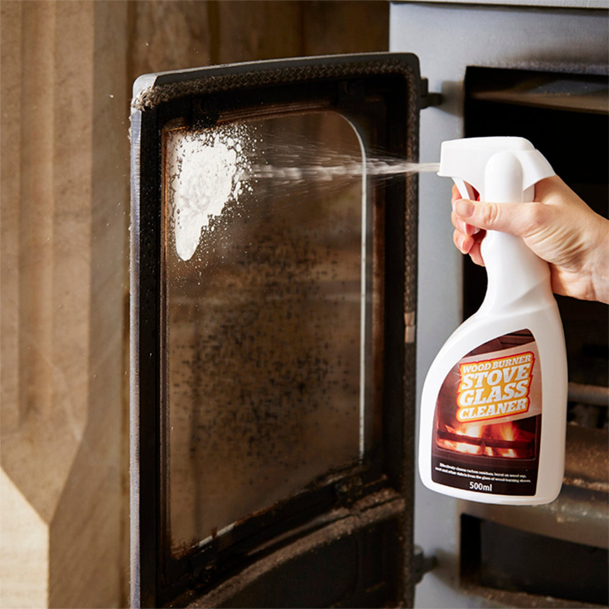 Wood Burning Stove Glass Cleaner Spray 500ml