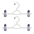 2 White Soft Grip Trouser & Skirt Clothes Hangers