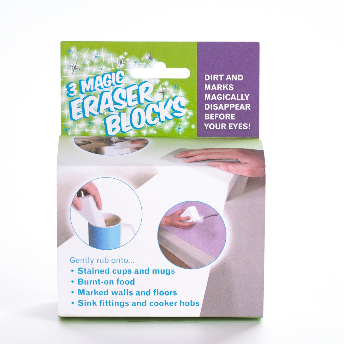 3 Magic Eraser Stain Remover Cleaning Blocks