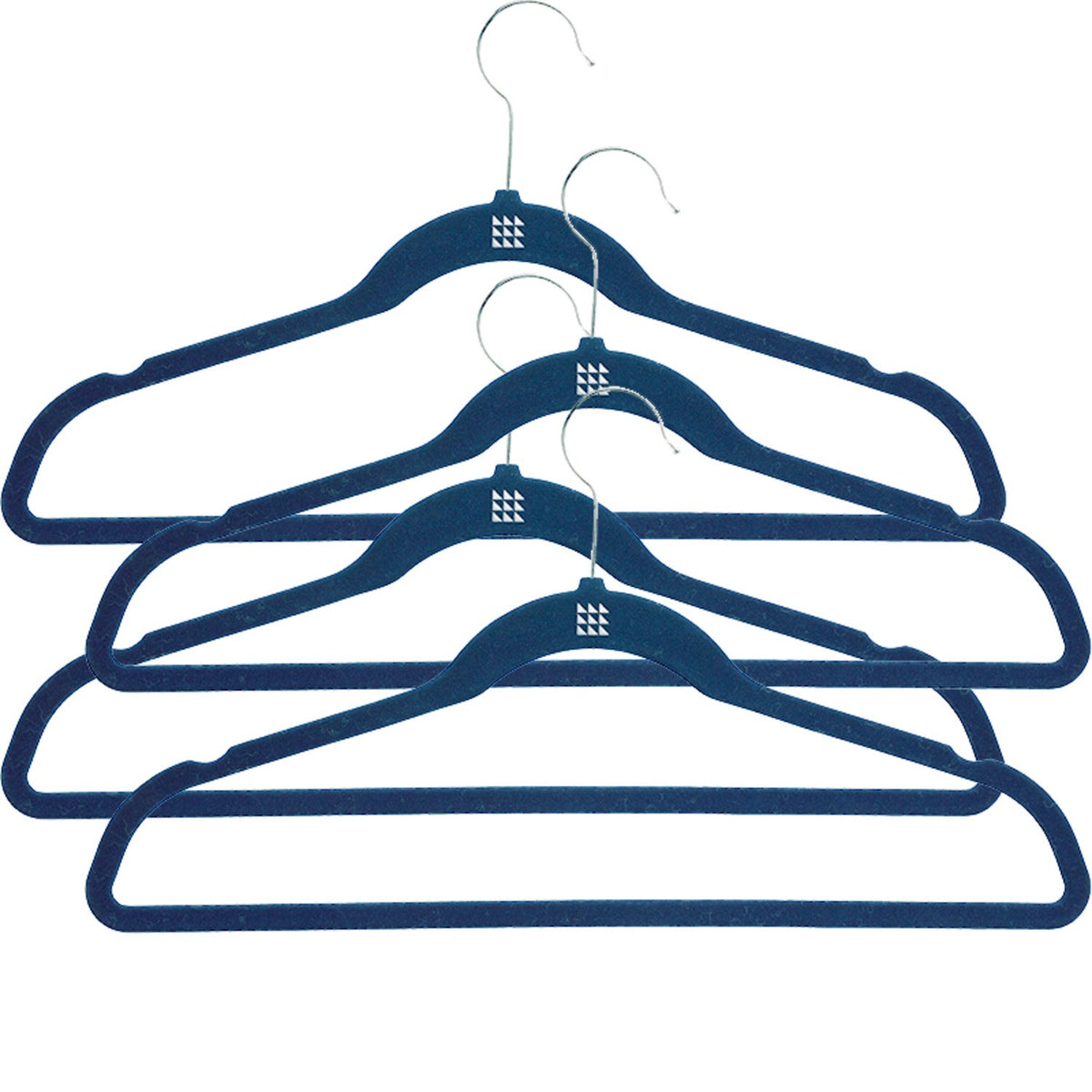 4 Blue Space Saving Non Slip Clothes Hangers