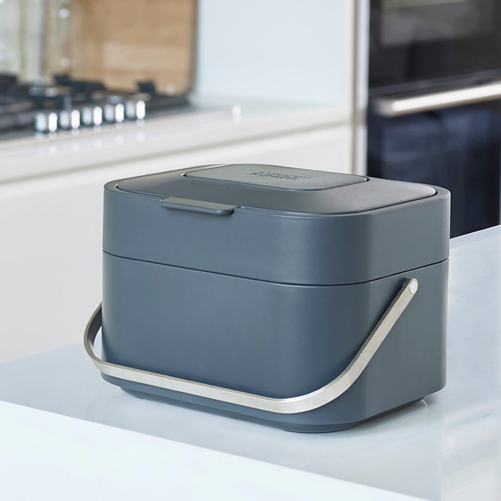Joseph Joseph Stack 4 Food Waste Caddy with Odour Filter - Graphite