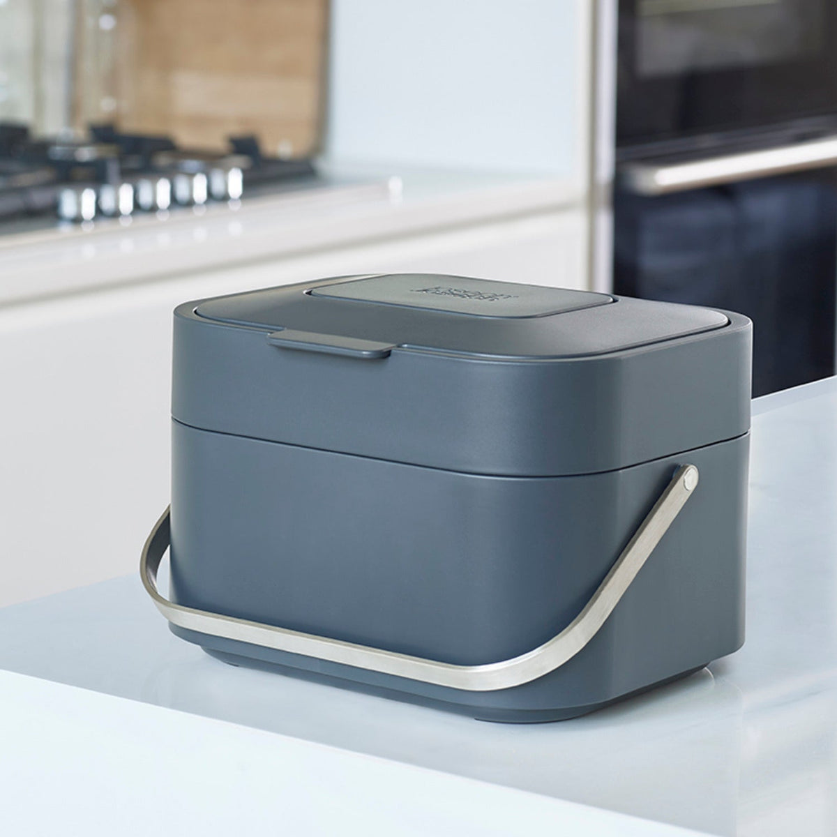 Joseph Joseph Stack 4 Food Waste Caddy with Odour Filter - Graphite