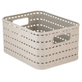 Rotho Lattice Effect Storage Basket Small - Stone