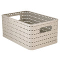 Rotho Lattice Effect Storage Basket Medium - Stone