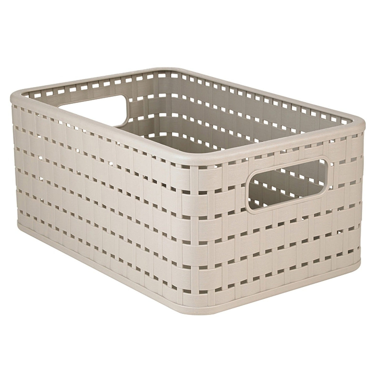 Rotho Lattice Effect Storage Basket Medium - Stone