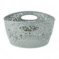 Lace Effect Storage Tub Blue 7L