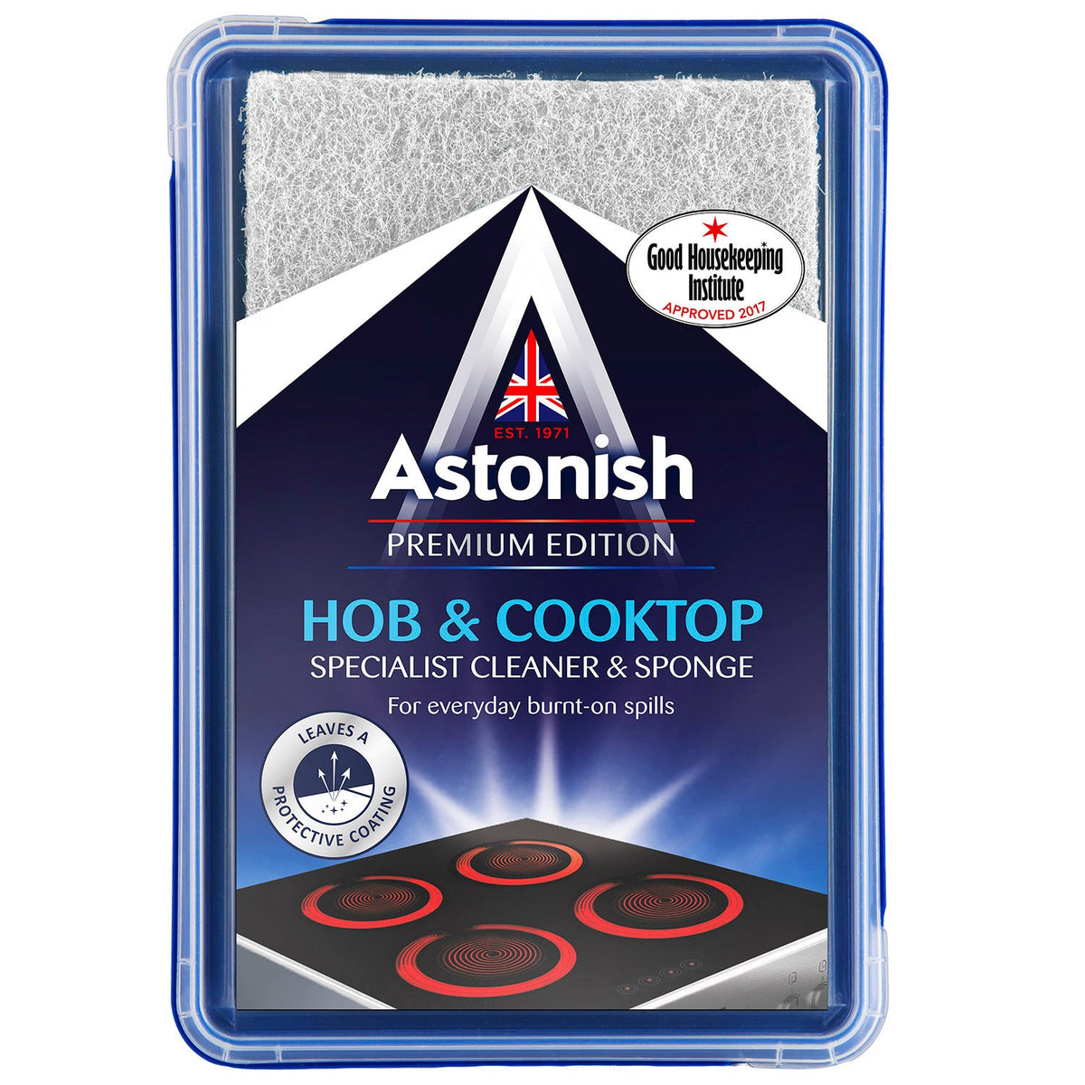 Astonish Hob & Cooktop Cleaner & Sponge 250g