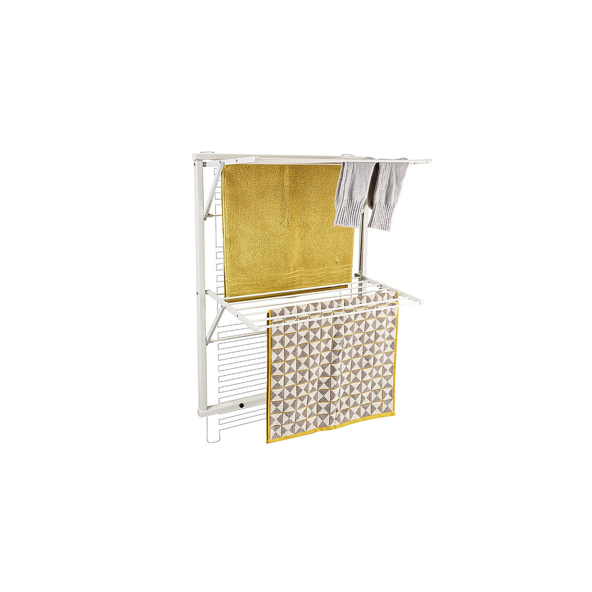 Italian Folding 2-Tier Towel Rail Airer