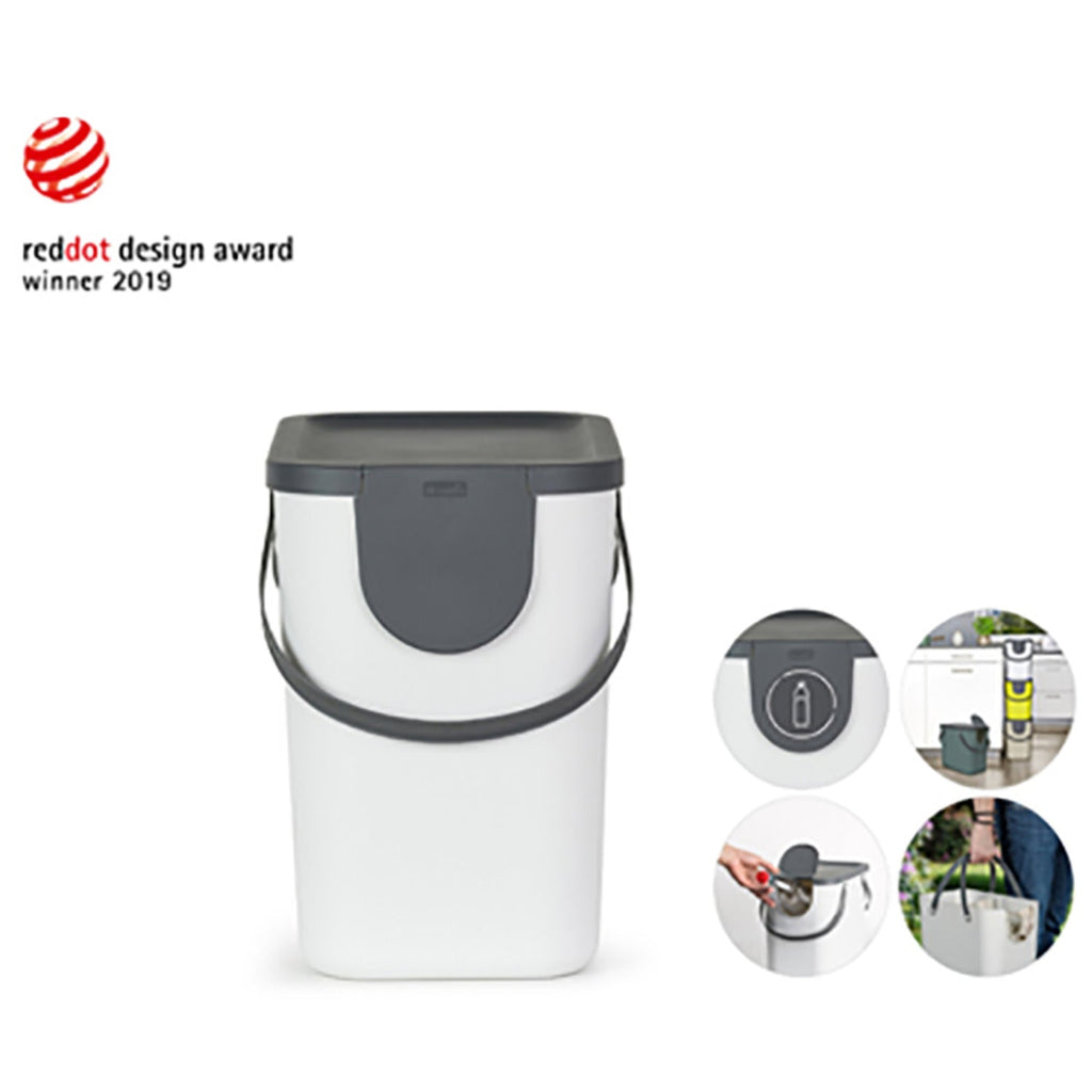 Rotho Albula Recycling Waste Bin Putty Colour 25L