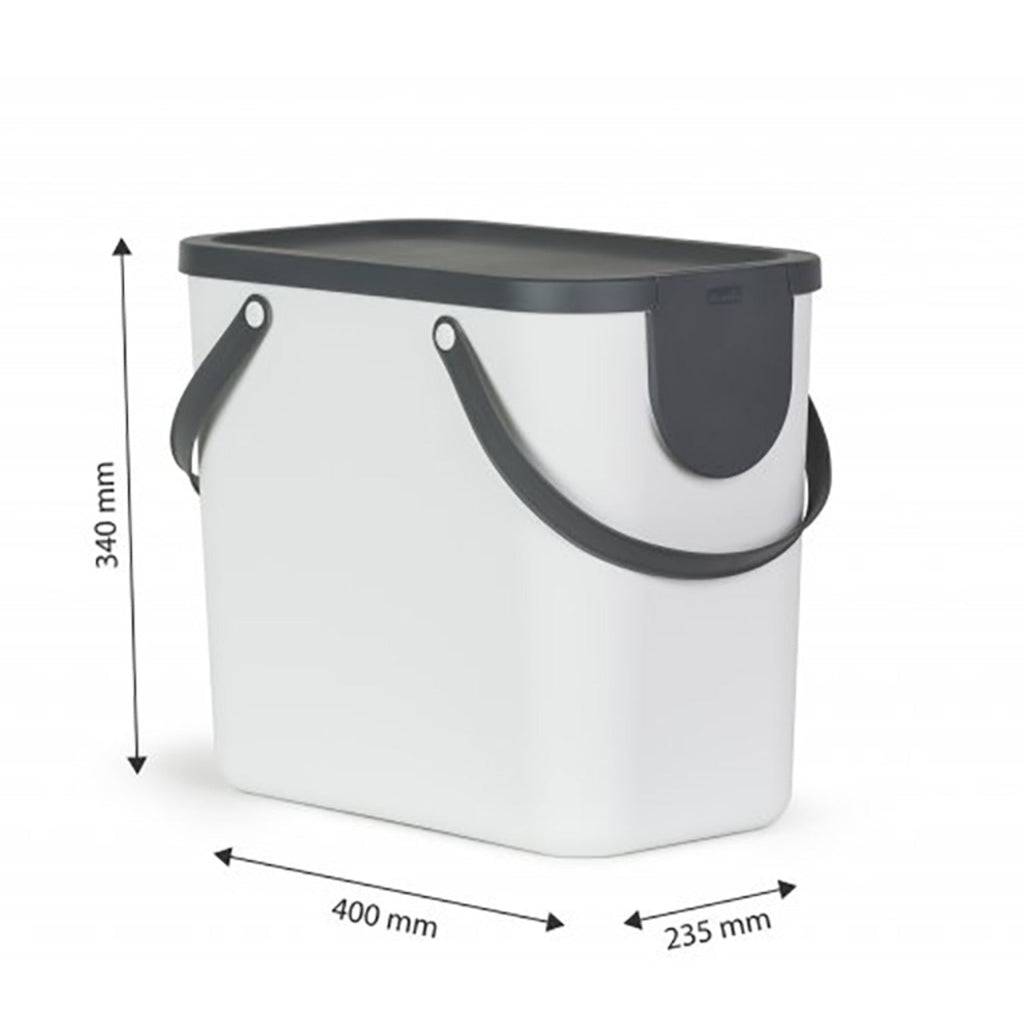 Rotho Albula Recycling Waste Bin Putty Colour 25L