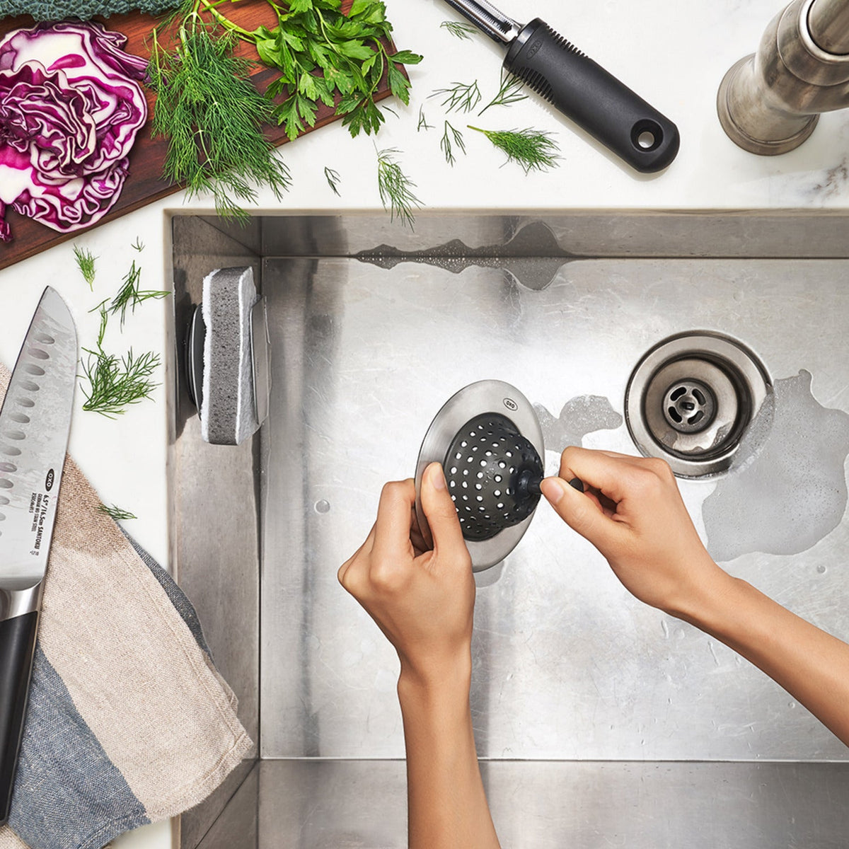 OXO Good Grips Kitchen Sink Strainer 11cm Dia.