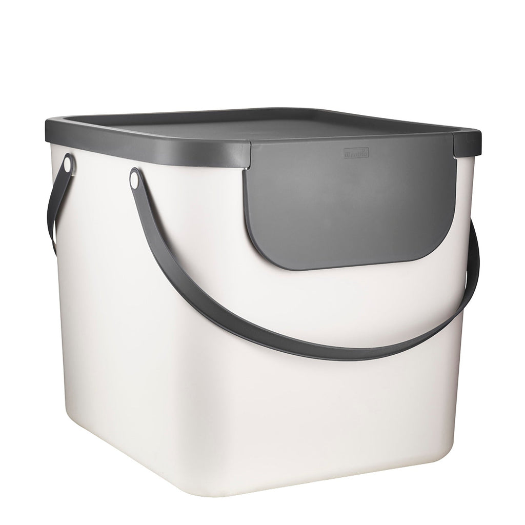 Rotho Albula Recycling Waste Bin Putty Colour 40L