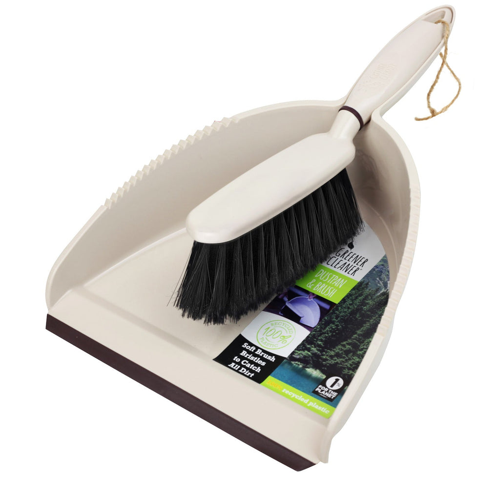 Greener Cleaner Recycled Plastic Dustpan and Brush Set
