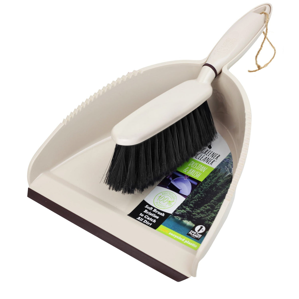Greener Cleaner Recycled Plastic Dustpan and Brush Set