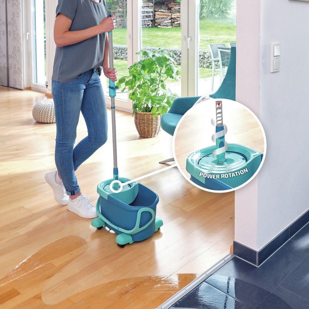 Leifheit Clean Twist Disc Mop with Wheeled Bucket