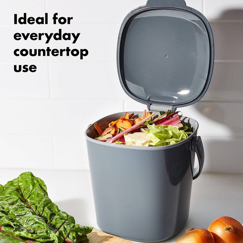 OXO Good Grips Easy-Clean Compost Bin Charcoal 2.85 L