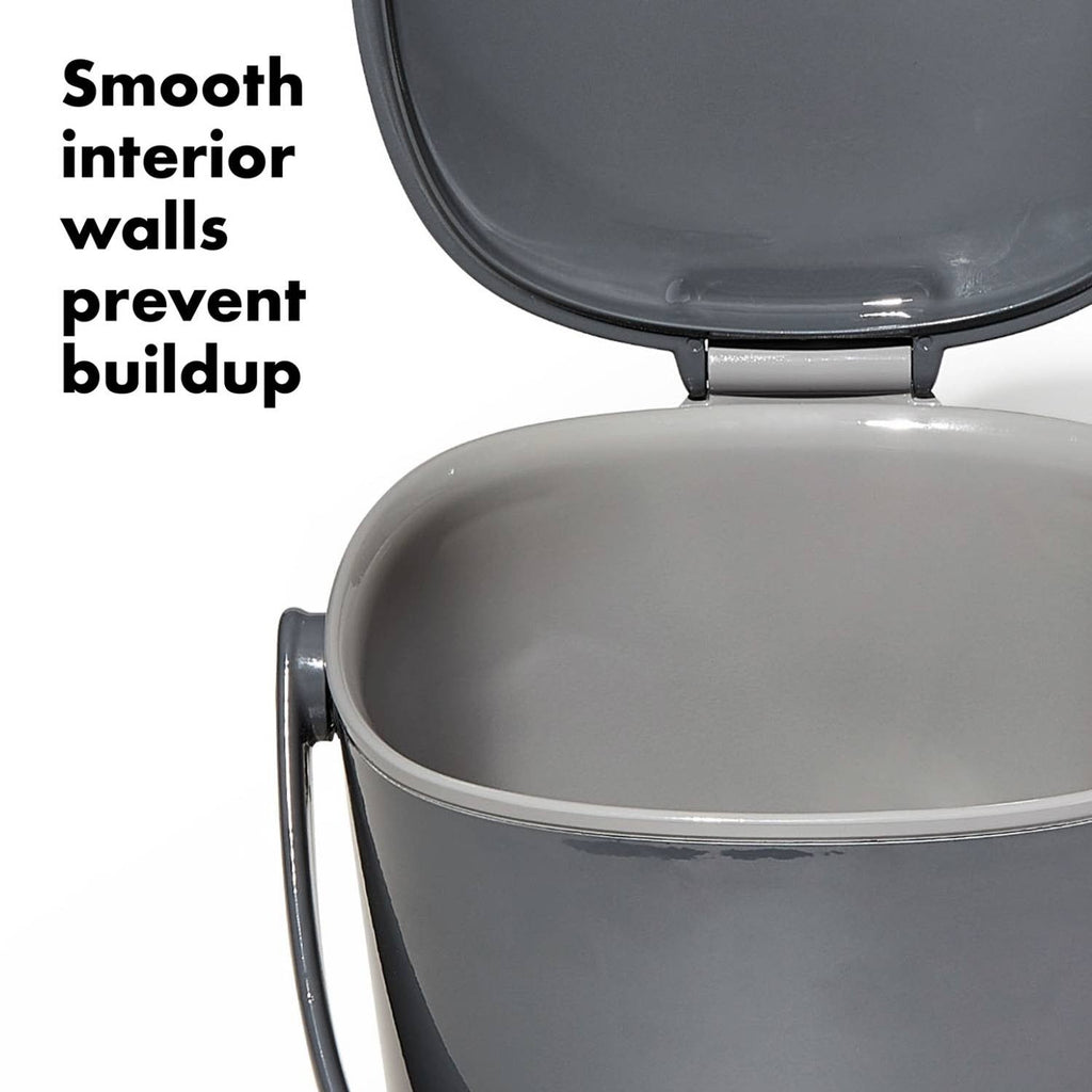 OXO Good Grips Easy-Clean Compost Bin Charcoal 2.85 L