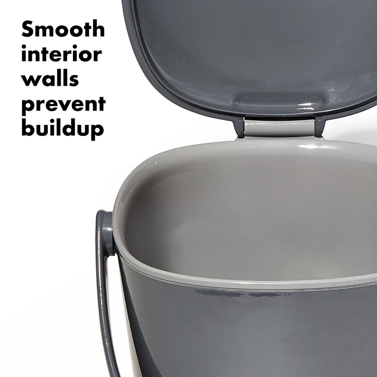 OXO Good Grips Easy-Clean Compost Bin Charcoal 2.85 L
