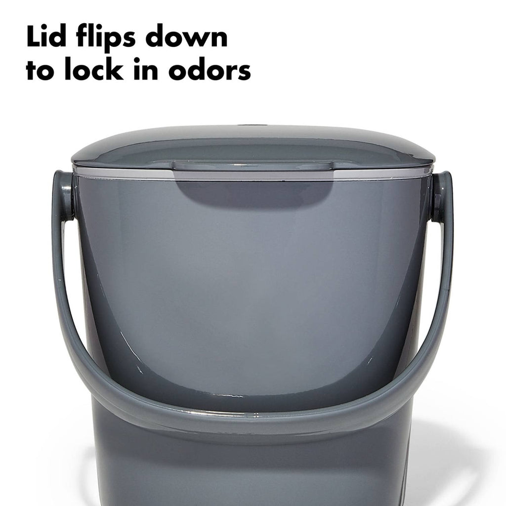 OXO Good Grips Easy-Clean Compost Bin Charcoal 2.85 L