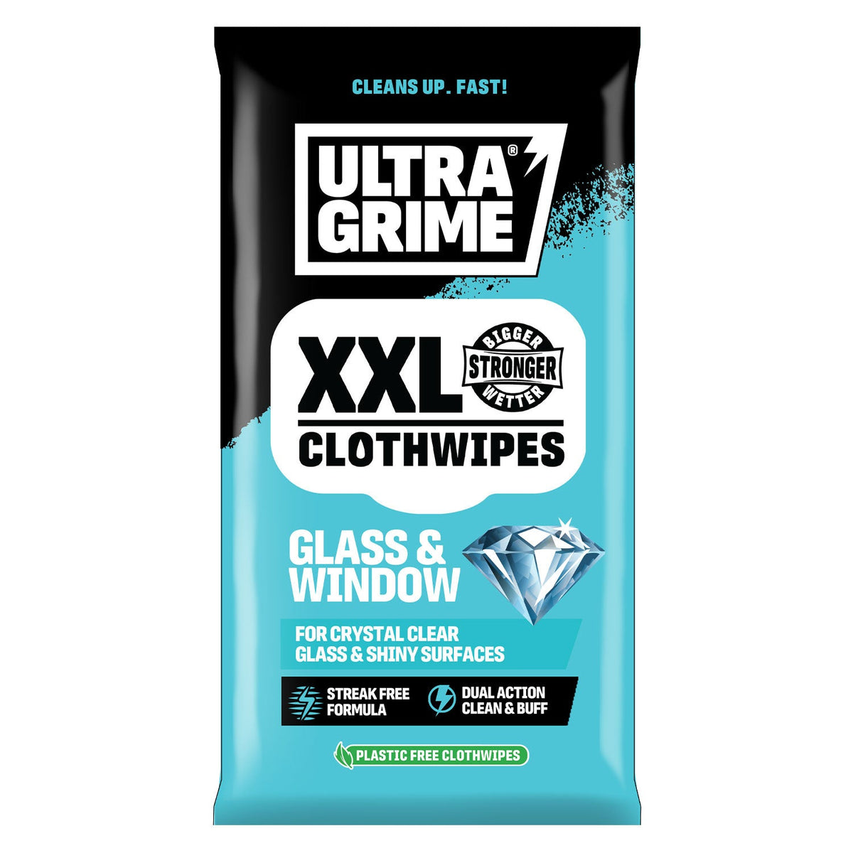 UltraGrime Glass & Window XXL+ Clothwipes 20 Pack