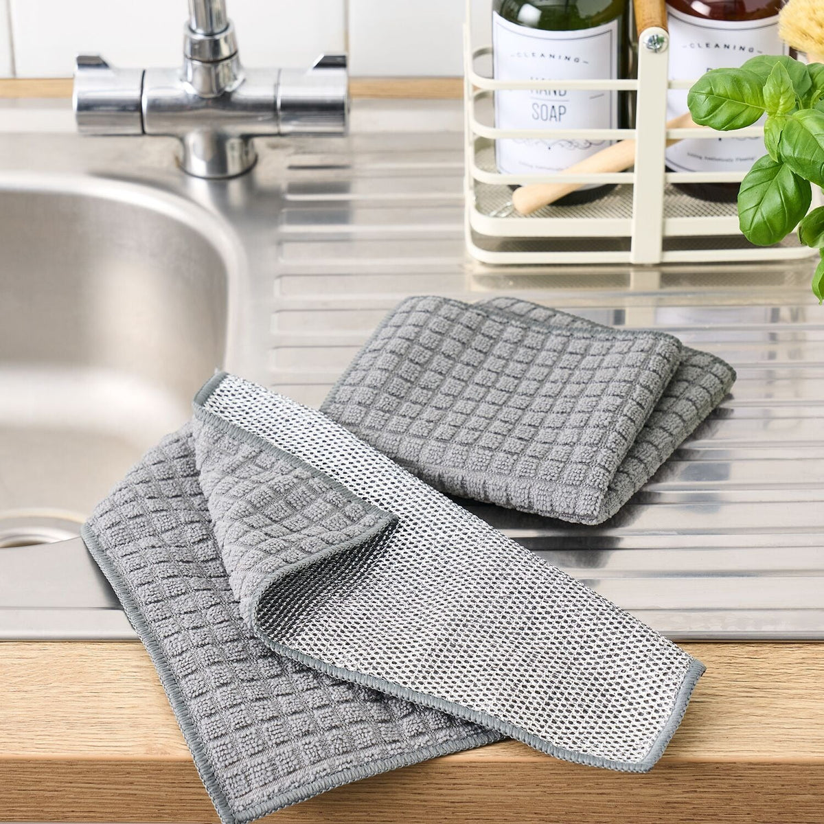 Lakeland Dish Cloths with Mesh – Set of 2