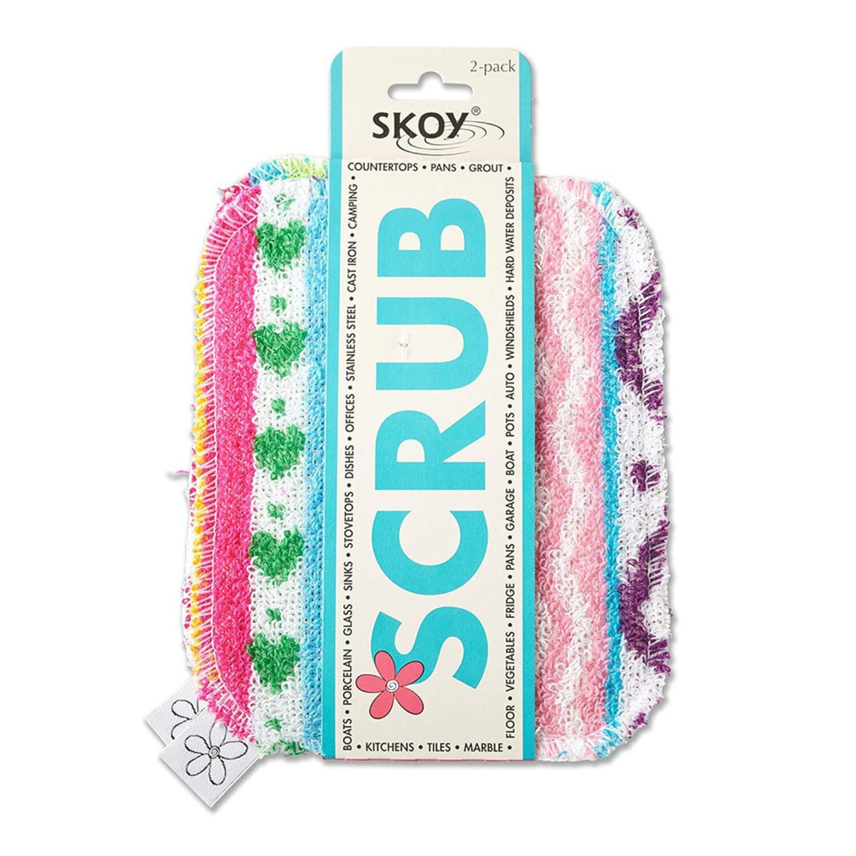 Skoy Scrub Recycled Scrubbing Cloth - Pack of 2
