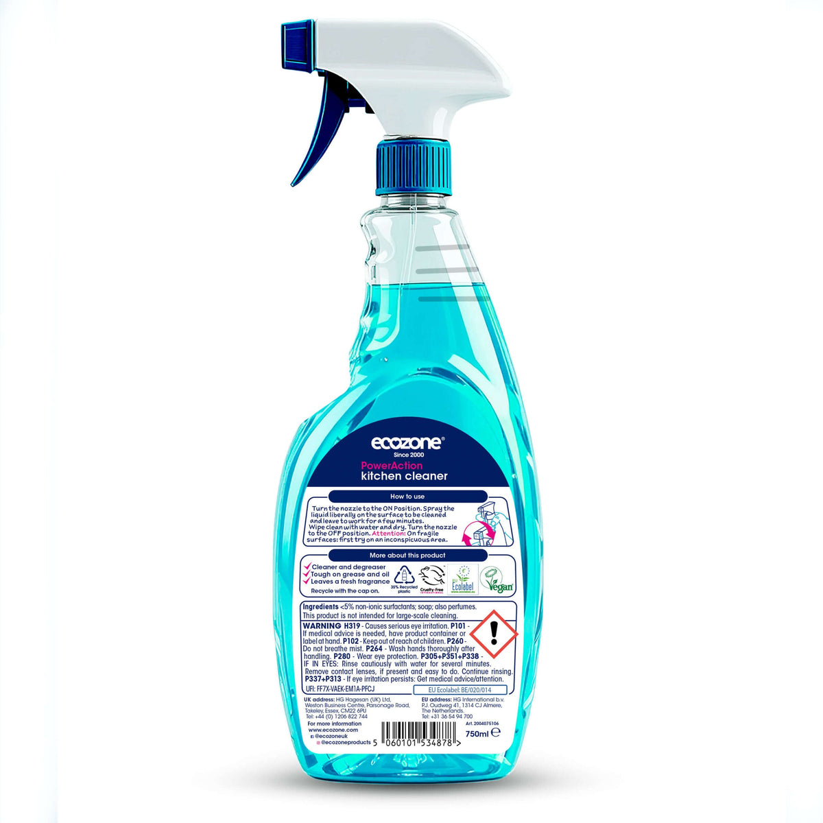 Ecozone PowerAction Kitchen Cleaner - 750ml
