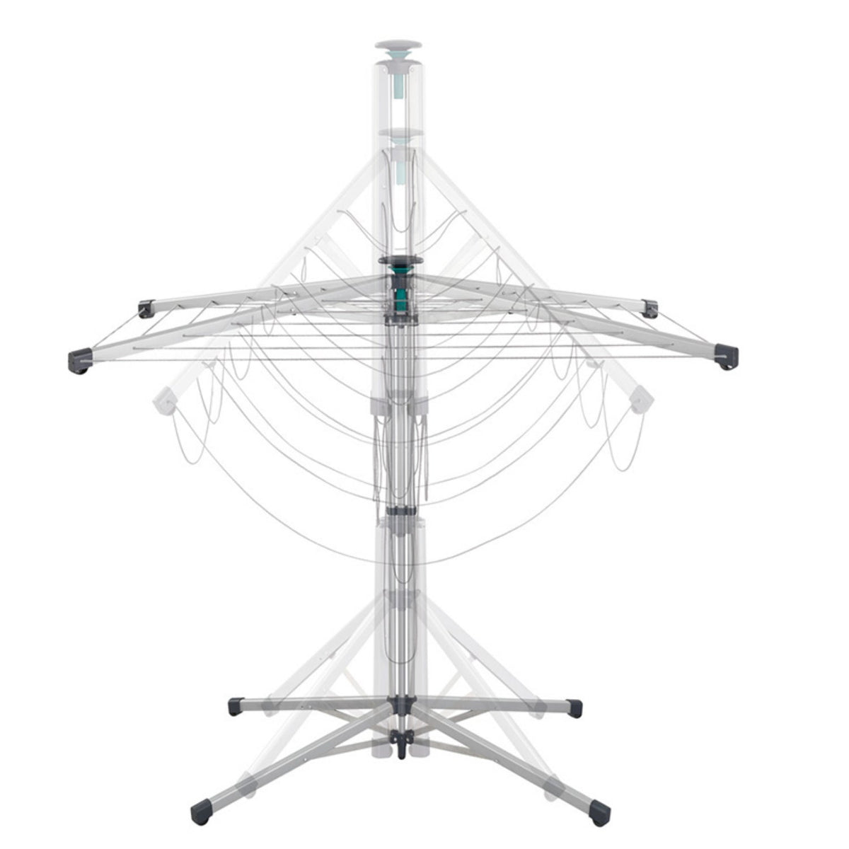 Leifheit LinoPop-Up 140 Portable Rotary Airer with Protective Cover