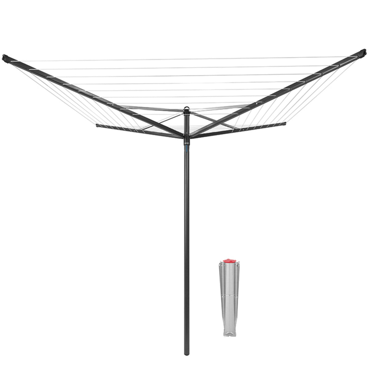 Brabantia 50M Topspinner Rotary Airer – Anthracite Grey 290343