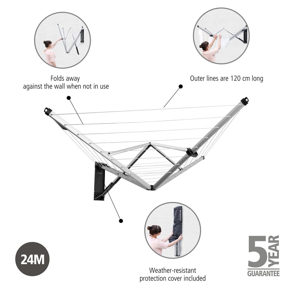 Brabantia WallFix Dryer with Protective Cover