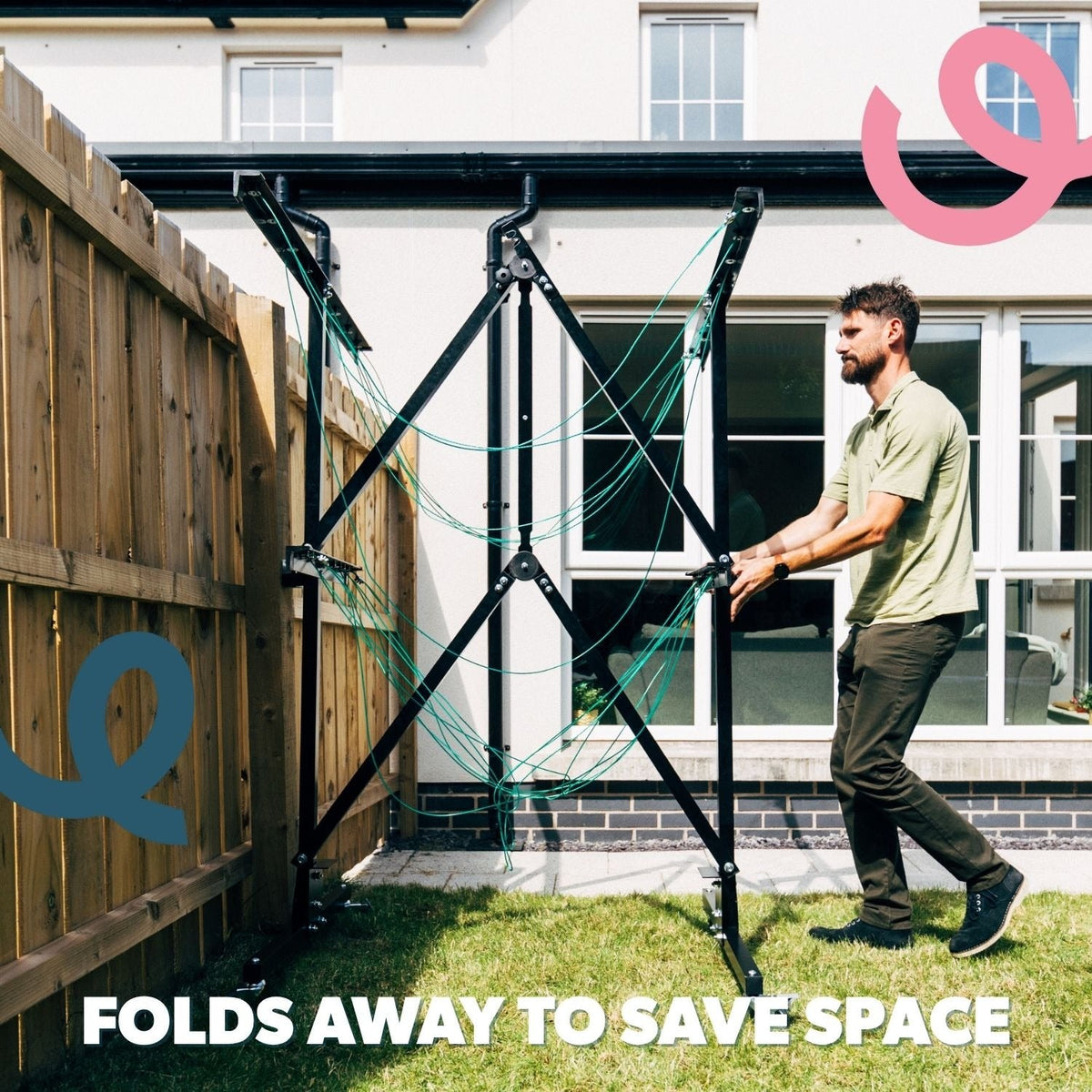 High & Dry Portable & Retractable Clothes Airer