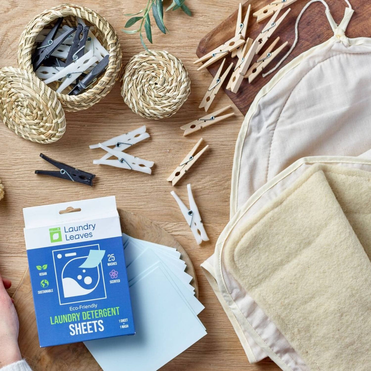 36 Simply Lakeland Wooden Pegs