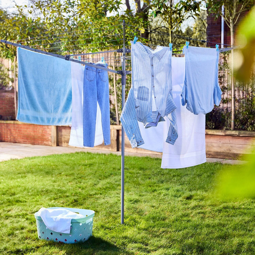 Lakeland 40m Lift and Lock Rotary Airer with Cover