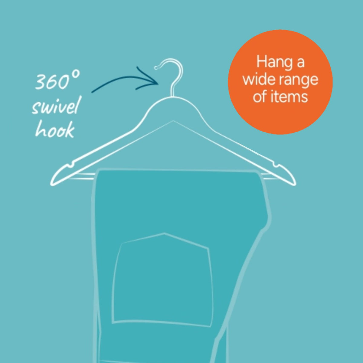 Lakeland Wooden Hangers – Pack of 6