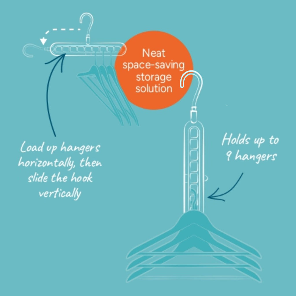 Lakeland Waterfall Space-Saving Hanger