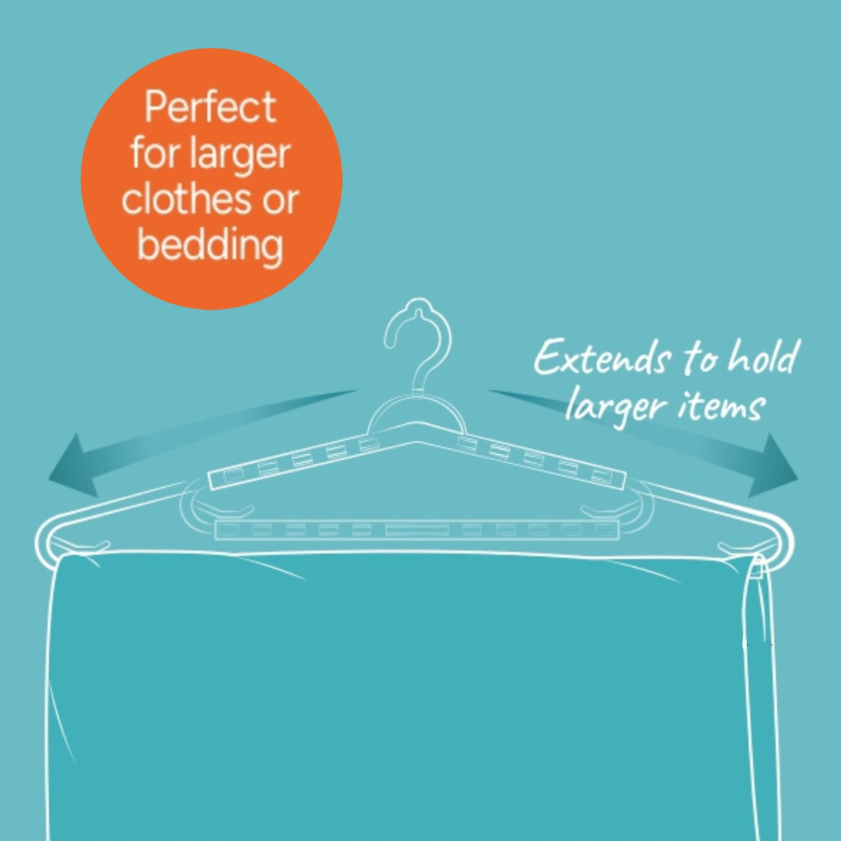 Lakeland Retractable Wide Hangers – Pack of 2