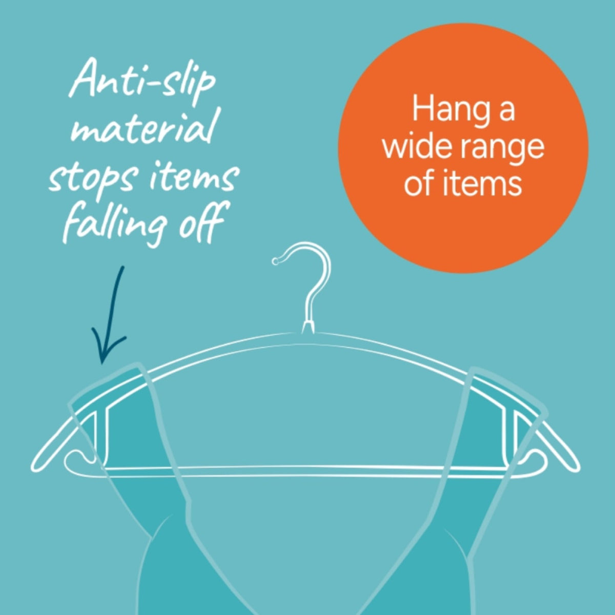 Lakeland Deluxe Anti-Slip Hangers – Set of 5