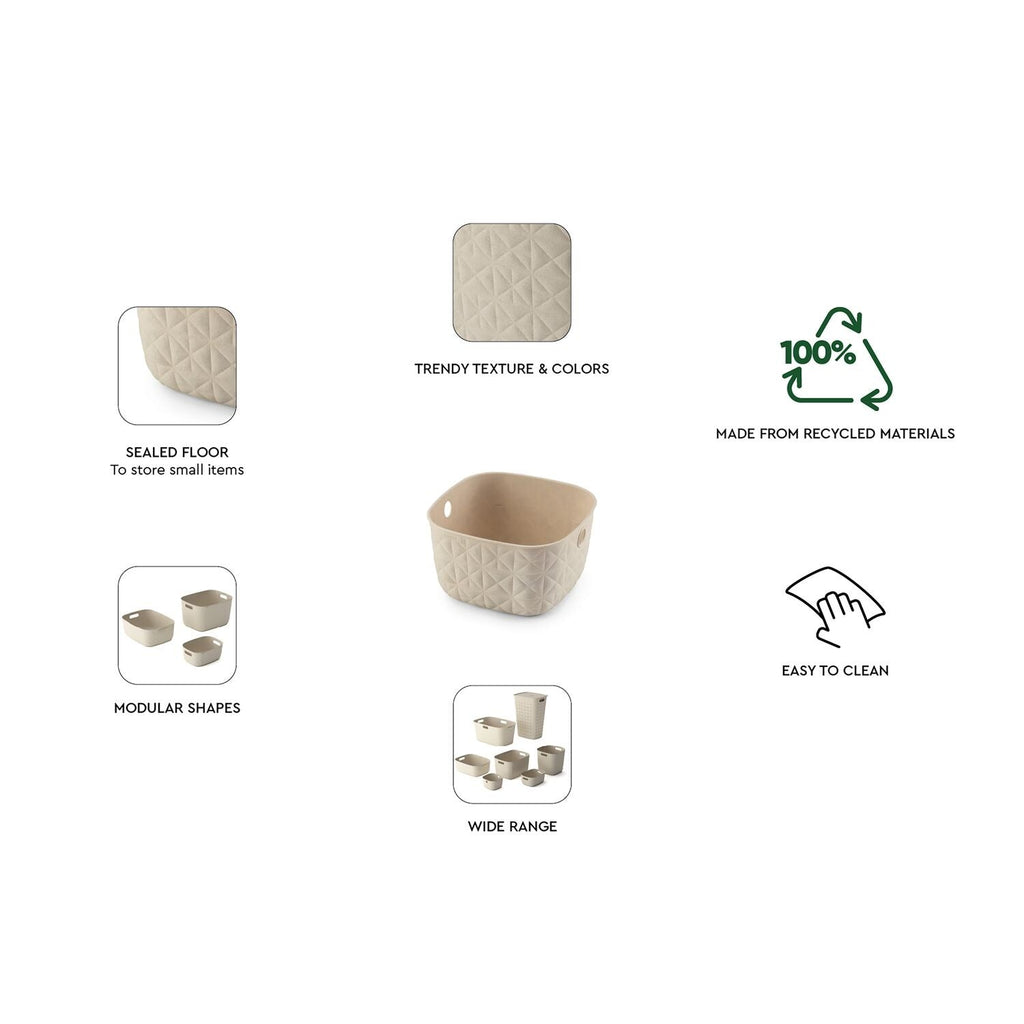 Curver Softex 3L Storage Basket – Chalk White