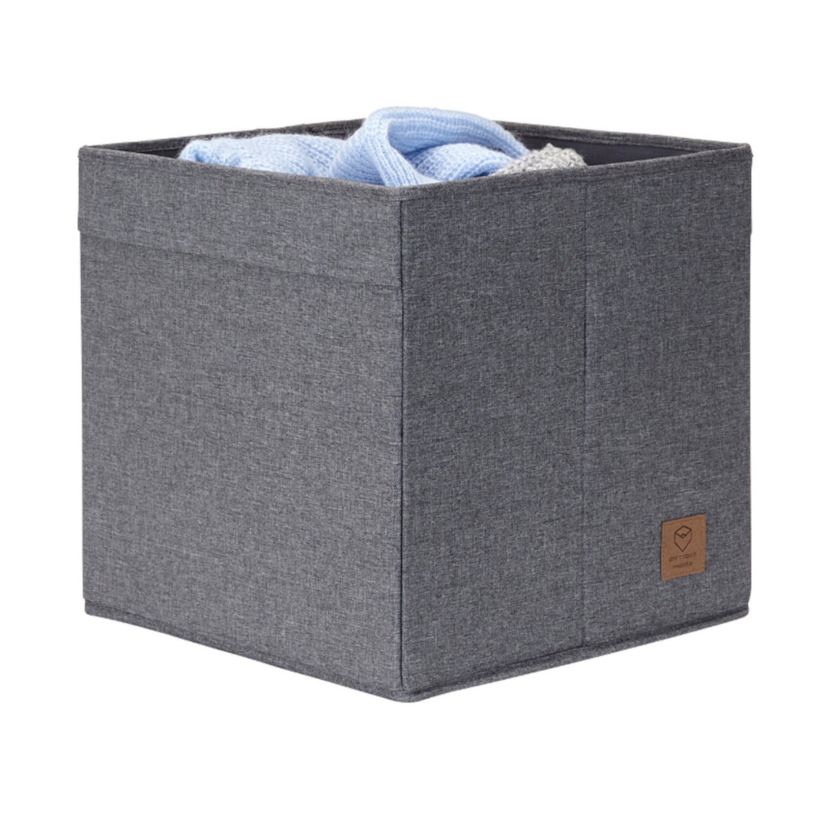 Square Foldable Storage Tote Grey