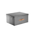 Foldable Grey Storage Box with Lid – Medium