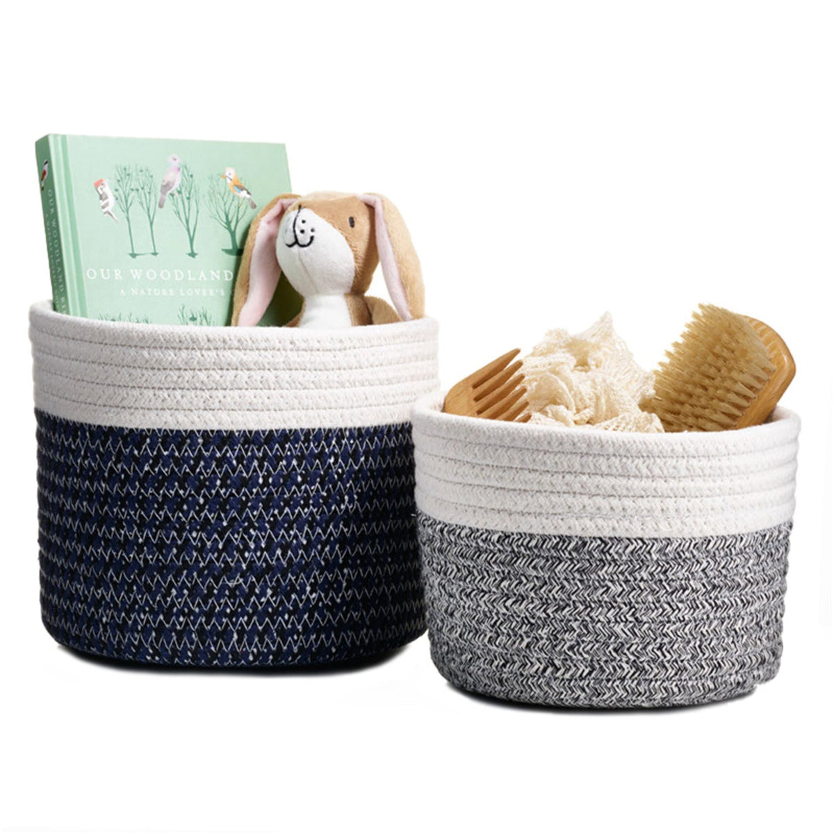 Lakeland Two Tone Rope Baskets – Pack of 2
