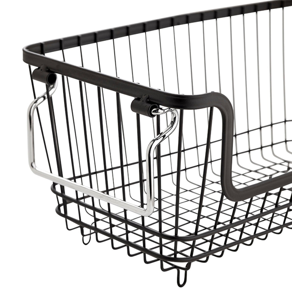 Lakeland Small Multi-Purpose Stackable Wire Storage Basket - Black