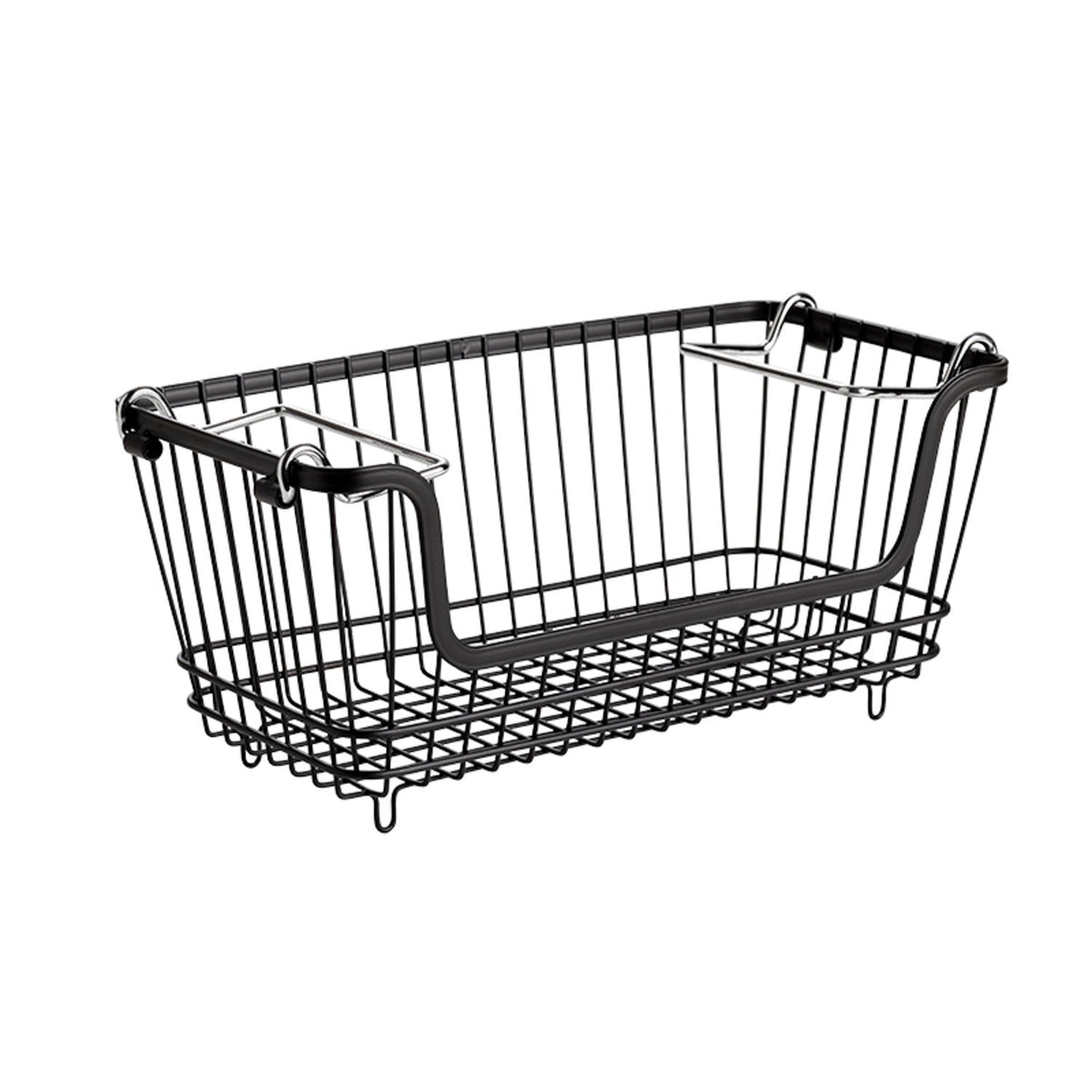 Lakeland Small Multi-Purpose Stackable Wire Storage Basket - Black