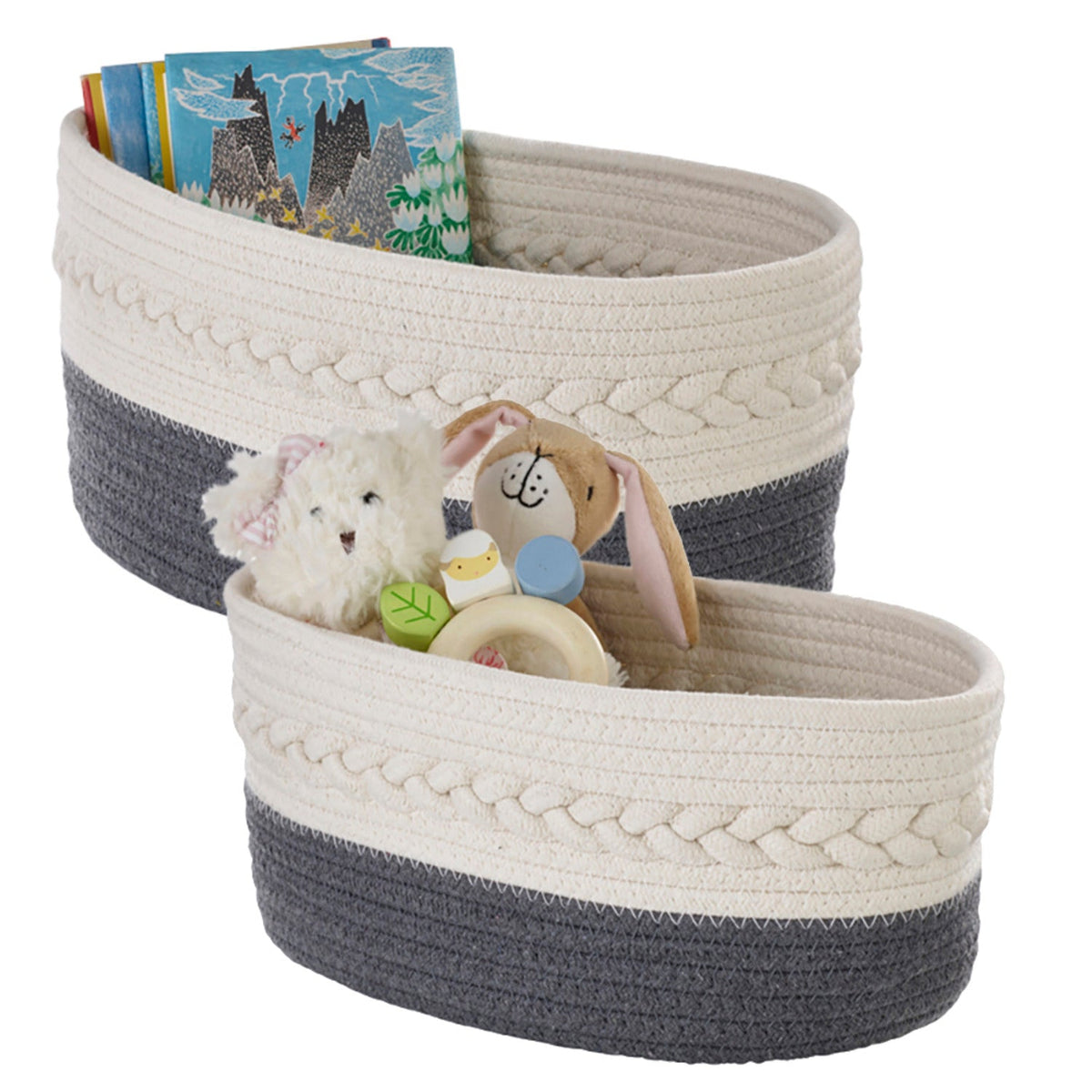 2 Lakeland Oval Rope Baskets